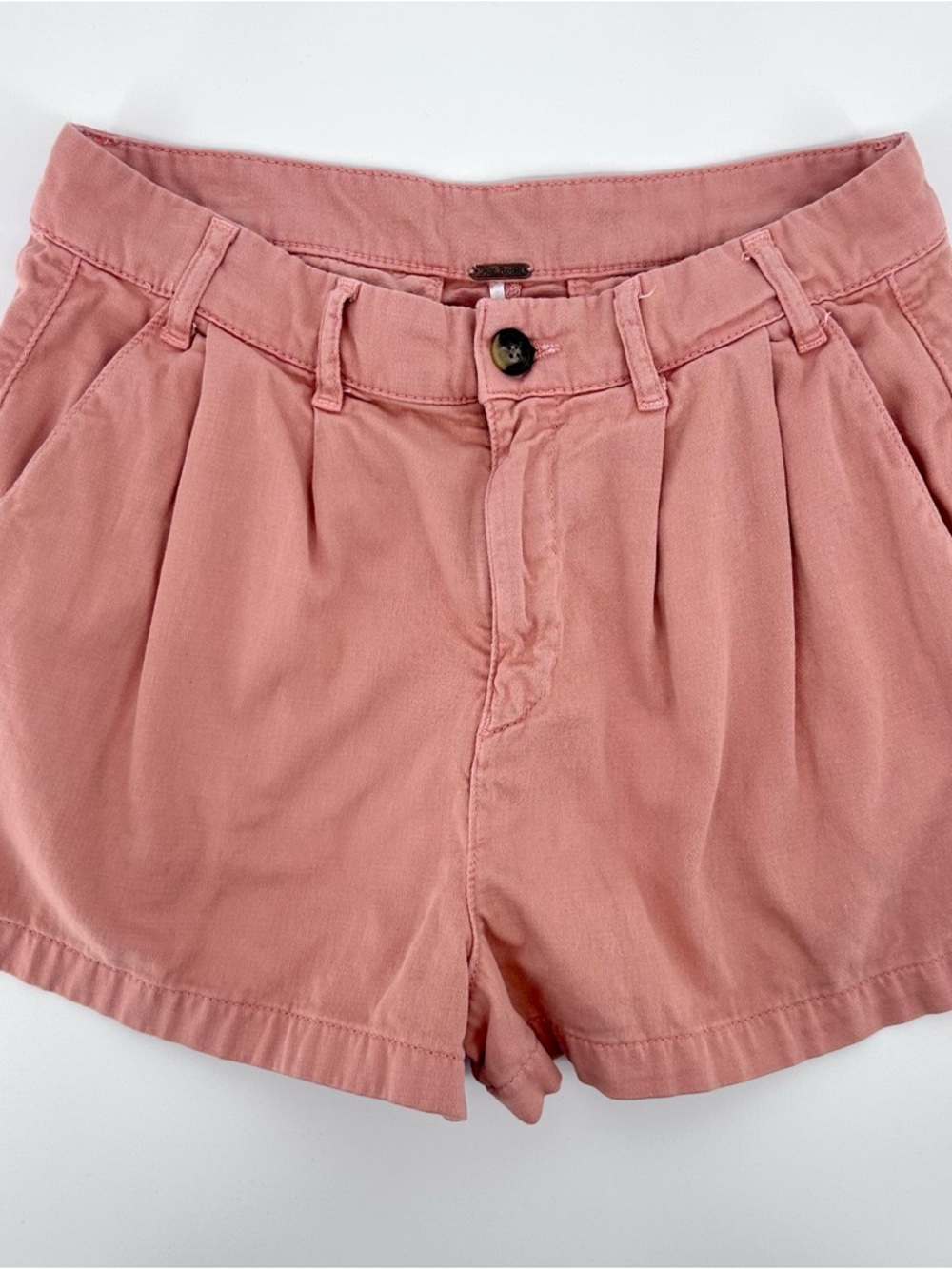 Free People Pink Pleated Shorts High Rise Flowy Soft Girl Summer